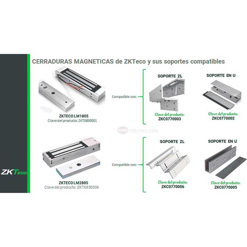 ZKTECO LM 1805 Zkteco Lm120 Contrachapa Magnética De 120 Kg Para Puert