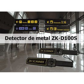 zkteco d100s  detector de metales portátil  bateria de litio 9 vcd  alarma configurable audio luz vibración  intensidad de 75 d