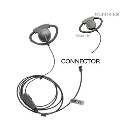 micrófono de solapa con gancho auricular en forma de d ajustable para radios motorola ht75012501550pro515055507150