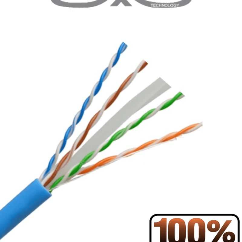 Saxxon Outp6cop100b  Bobina De Cable Utp Cat6 100 Cobre/ 100 Metros/ Color Azul/ Uso Interior/ Soporta Pruebas De Rendimiento/ C