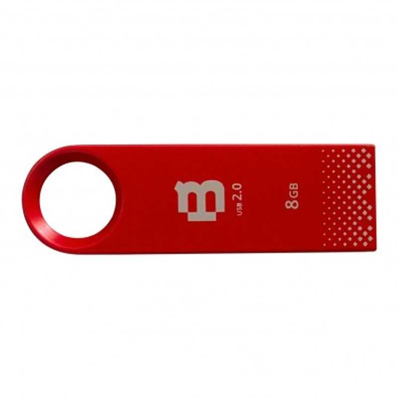 Memoria USB Blackpcs de 8GB 2108 acabado Metálico. Color Rojo (MU2108R8) TL1 
