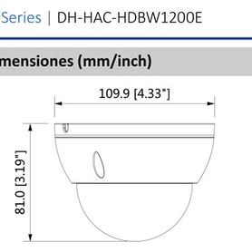dahua hachdbw1200e28 camara domo de 2 megapixeles antivandalica 1080p lente 28 mm 115 grados de apertura ir de 30 metros protec