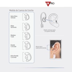  auricular de oido abierto transparente hipoalergenico mediano85186