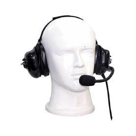 auriculares con orejeras acolchonadas de gel con micrófono flexible con cancelación de ruido para radios kenwood tk48021803180 
