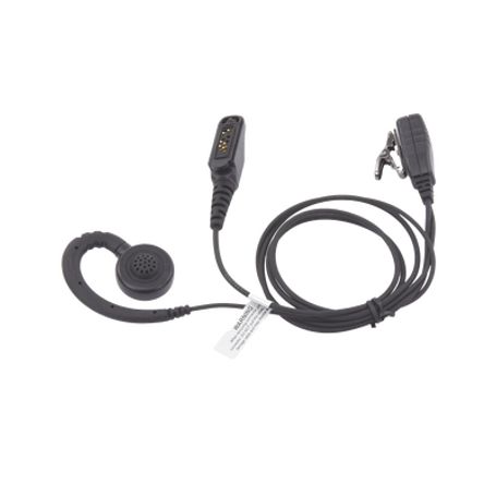 Micrófono De Solapa Con Audifono Ajustable Al Oido Para Radios Icom Icf50/ 60/ 50v/ 60v/ 3161/ 4161