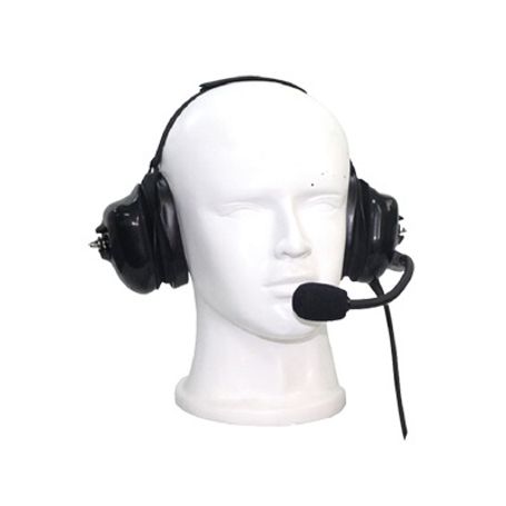 auriculares con orejeras acolchonadas de gel con micrófono flexible con cancelación de ruido para radios icom icf50 60 50v 60v 