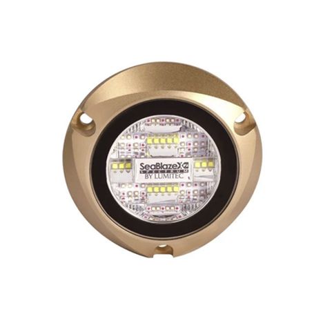 Luz Led Marina Sumergible Seablaze X2 Emite Luz De Color Blanco Y Azul De 6000 Lúmenes Fabricada En Bronce Naval Con Grado De Pr