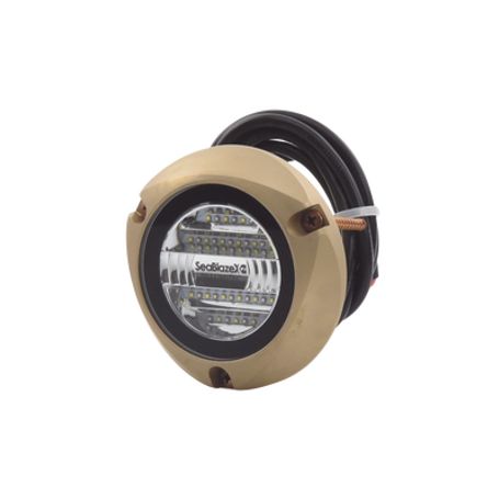 Luz Led Marina Sumergible Seablaze X2 Emite Luz De Color Blanco Y Azul De 6000 Lúmenes Fabricada En Bronce Naval Con Grado De Pr