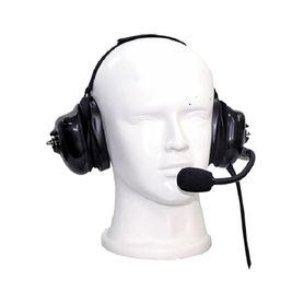 auriculares con orejeras acolchonadas de gel con micrófono flexible con cancelación de ruido para radios motorola gp900 ht1000 