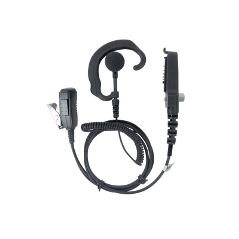 Micrófono De Solapa Y Audifono Ajustable Al Oido Para Kenwood Serie 80/ 90/ 140/ 180/ Nx200/ 410. Compatible Con Vox De La Serie