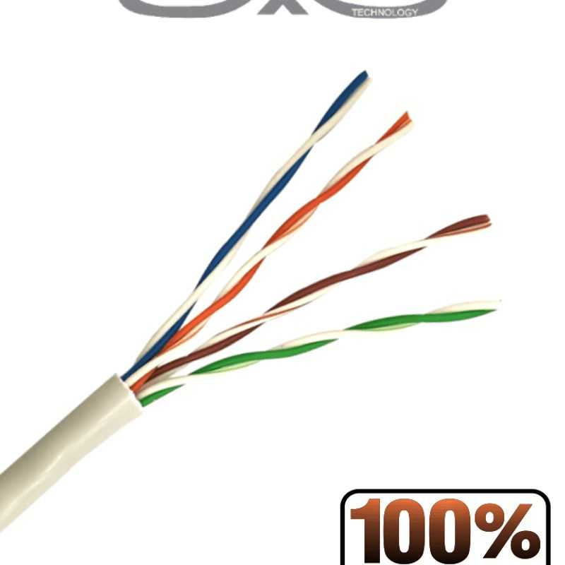 Saxxon Outp5ecop305bc  Bobina De Cable Utp Cat5e 100 Cobre/ 305 Metros/ Color Blanco/ Uso Interior/ 4 Pares/ Soporta Pruebas De 