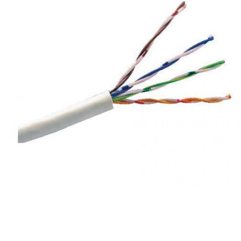 Saxxon Outp6cca305bc  Cable Utp Cca / Categoria 6 / Color Blanco / Interior / 305  Mts / Redes / Video / 4 Pares