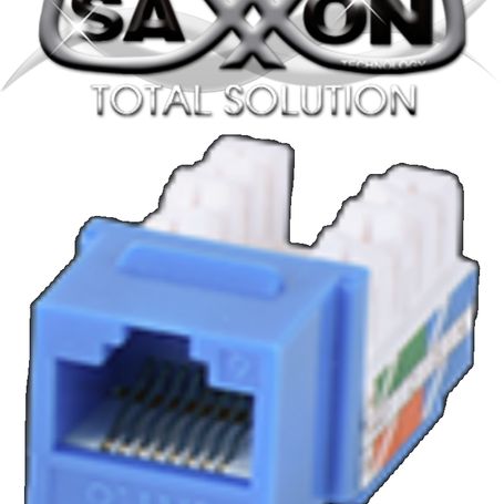 Saxxon M2656b  Modulo Jack Keystone Rj45 / 8 Hilos / Cat 6 / Compatible Con Calibres  Awg 2226 / Color Azul