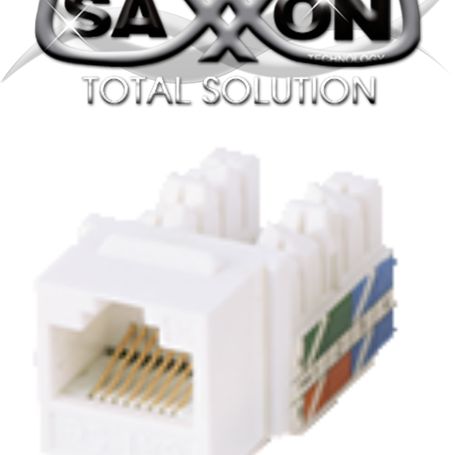 Saxxon M2656w  Modulo Jack Keystone Rj45 / 8 Hilos / Cat 6 / Compatible Con Calibres  Awg 2226 / Color Blanco