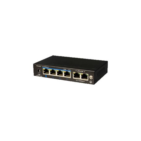 Utepo Utp3sw04tp60  Switch Poe De 6 Puertos Fast Ethernet/ 4 Puertos Poe/ 60 Watts Totales/  2 Puertos Uplink/ 802.3 Afat/ No Ad