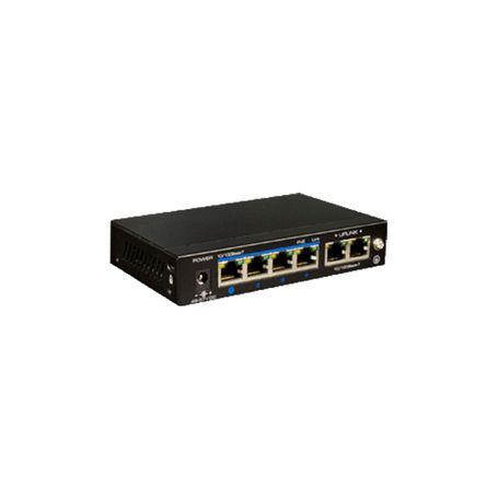 Utepo Utp3sw04tp60  Switch Poe De 6 Puertos Fast Ethernet/ 4 Puertos Poe/ 60 Watts Totales/  2 Puertos Uplink/ 802.3 Afat/ No Ad
