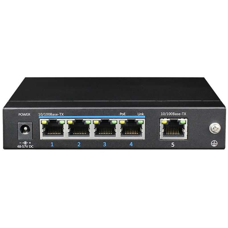 Utepo Utp3sw0401tp60  Switch  Poe De 5 Puertos Fast Ethernet/ 4 Puertos  Poe/ 60  Watts Totales/ 1 Puerto Uplink/ Estándares  80