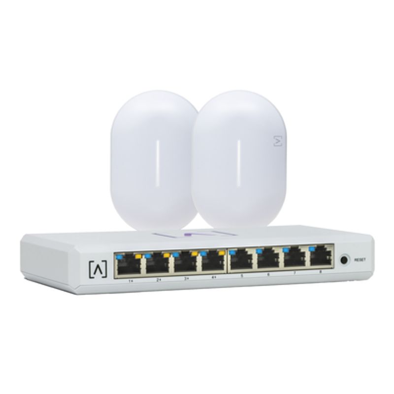 Kit De Lanzamiento Alta Labs Incluye (1) Switch Poe S8poe Y (2) Puntos De Acceso Wifi 6 Ap6pro. Bloqueo De Contenido Y Administr