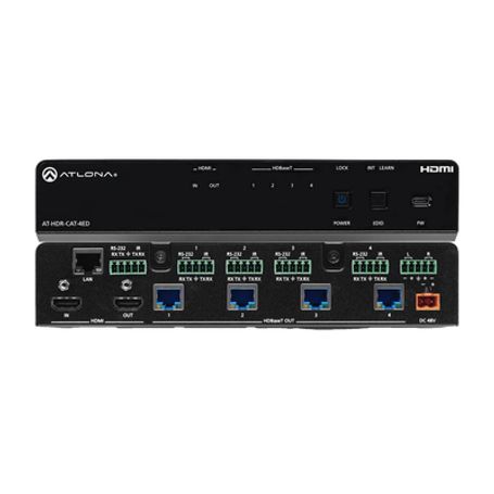amplificador de distribución de alto rango dinámico hdr con una entrada hdmi® y cuatro salidas hdbaset™227001