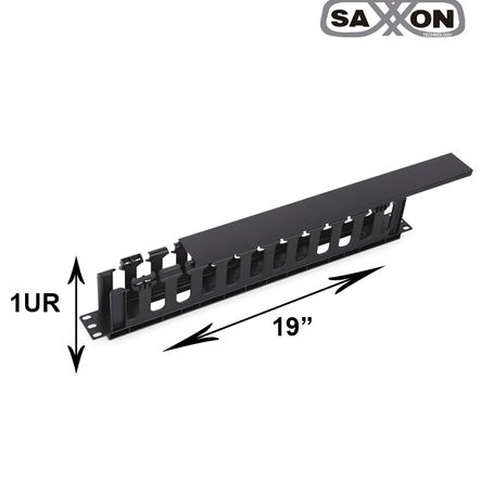 Saxxon J6068  Organizador De Cable Horizontal Para Rack / Un Lado / Plastico / 1u