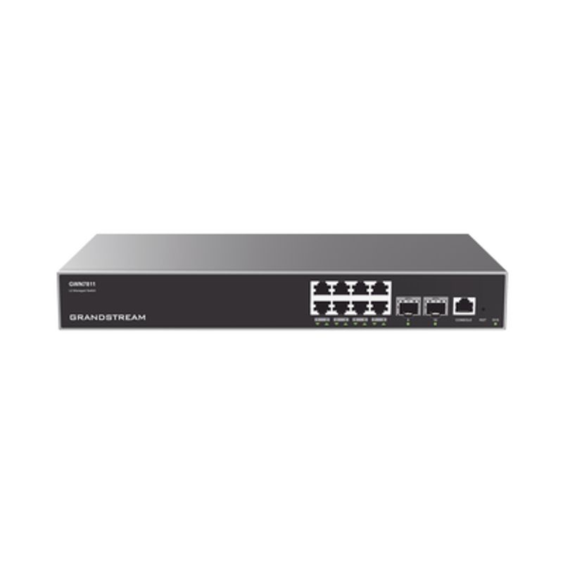 Switch Capa 3 Administrable / 8 Puertos 10/100/1000 Mbps  2 Puertos Sfp 10 Gigabit / Compatible Con Gwn Cloud.