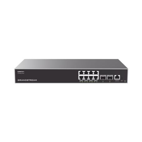 switch capa 3 administrable  8 puertos 101001000 mbps  2 puertos sfp 10 gigabit  compatible con gwn cloud221765