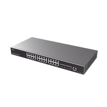 Switch Capa 3 Administrable / 24 Puertos 10/100/1000 Mbps  4 Puertos Sfp De 10 Gigabits / Compatible Con Gwn Cloud.