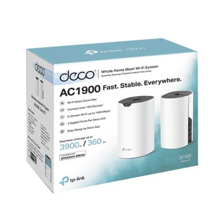 Kit 2 Routers Inalámbricos Mesh Interior Para Hogar / Doble Banda Wifi 5 Ac1900 Mbps / 3 Puerto Gigabit Wan/lan / 3 Antenas Inte