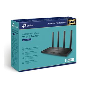 router wifi 6 ax 1500mbps  mumimo 2x2 y ofdma  1 puerto wan 101001000 mbps  4 puertos lan 101001000 mbps  4 antenas beamforming