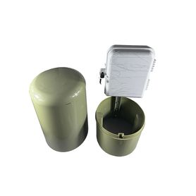 pedestal para cajas de empalme de fibra óptica cilindrico color verde con bracket estandar227506
