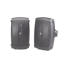 altavoces de montaje en superficie de 2 vias  woofer 5 in tweeter 05 in  semiexterior 6 ohms  par color negro