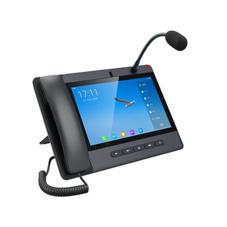 teléfono ip android 90 empresarial para voceo 20 lineas sip pantalla táctil wifi y bluetooth poe voceo musica por multicast pue