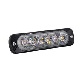 luz auxiliar de 6 led roja bisel negro lente transparente226441