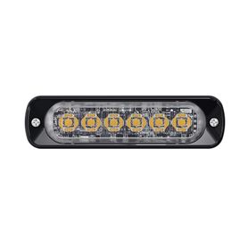 luz auxiliar de 6 led roja bisel negro lente transparente226441