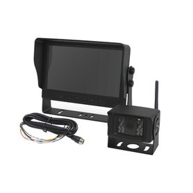 sistema profesional inalámbrico de cámara de reversa y monitor para vehiculos de trabajo y montacargas