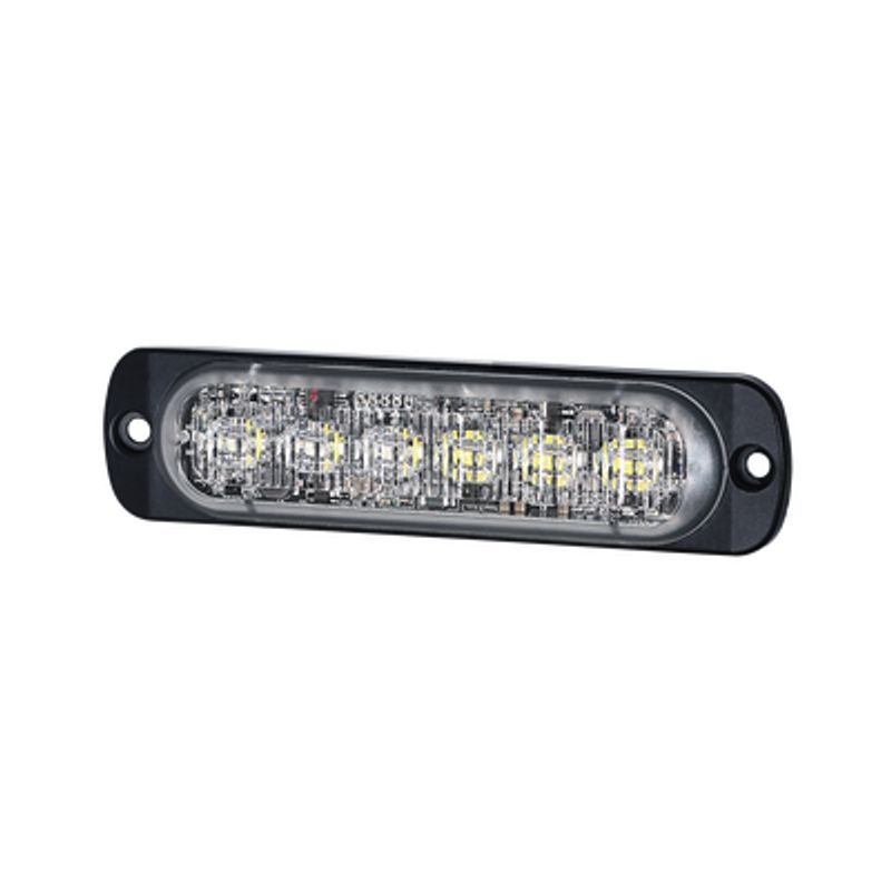 Luz Auxiliar De 12 Led Rojo/azul Sae Bisel Negro Lente Transparente