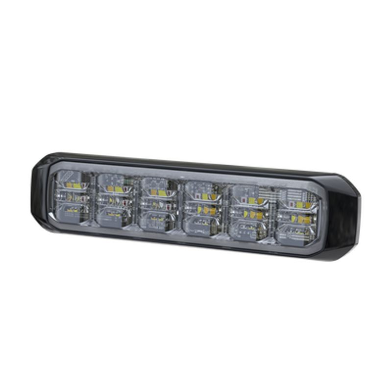 Luz Auxiliar De 18 Led Sae Tricolor Bisel Negro Rojo/blanco/azul Lente Transparente