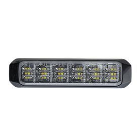 luz auxiliar de 18 led sae tricolor bisel negro rojoblancoazul lente transparente226446