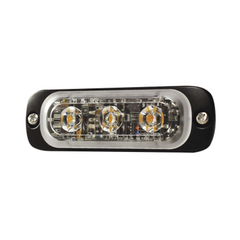 Luz Auxiliar De 3 Led Roja Sae 1224 Vcd Lente Transparente