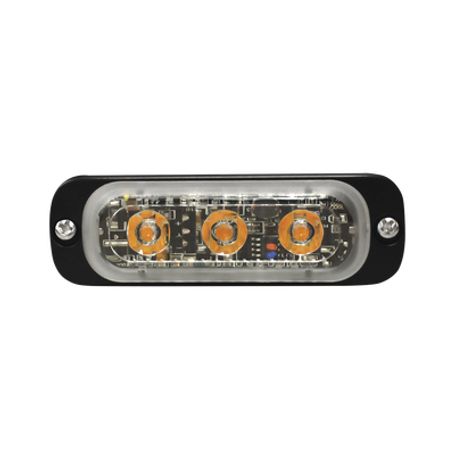 Luz Auxiliar De 3 Led Roja Sae 1224 Vcd Lente Transparente