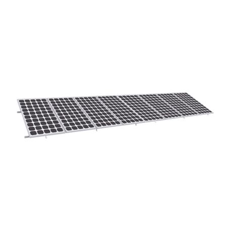 montaje para panel solar riel 8 de 5400mm para módulos de 550 a 660w con espesor de 35mm velocidad de viento máx 136kmh 20° a 4