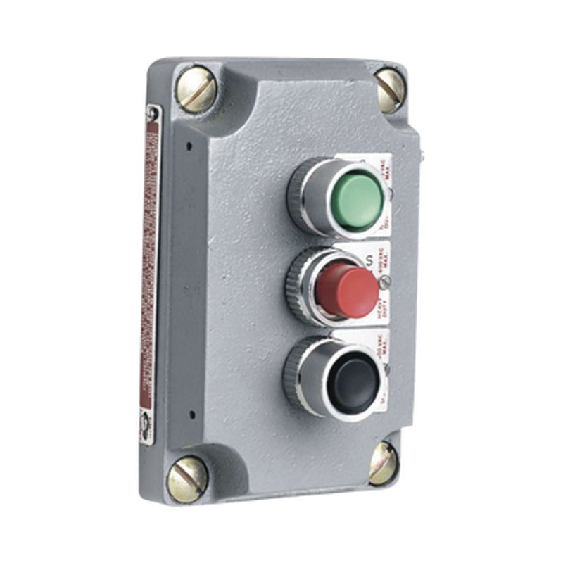 Cubierta Para Estación De Control Con Tres Botones Pulsadores Rojoverdenegro. / Uso En Áreas Clasificadas. Cubierta Para Estación De Control Con Tres Botones Pulsadores Rojoverdenegro. / Uso En Áreas Clasificadas.