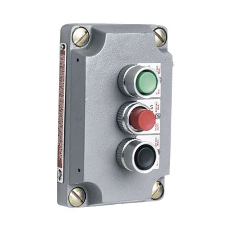 Cubierta Para Estación De Control Con Tres Botones Pulsadores Rojoverdenegro. / Uso En Áreas Clasificadas. Cubierta Para Estación De Control Con Tres Botones Pulsadores Rojoverdenegro. / Uso En Áreas Clasificadas.