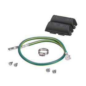 kit de tierra fisica de cable blindado 6 awg color verde  amarillo con terminación en extremos 190285