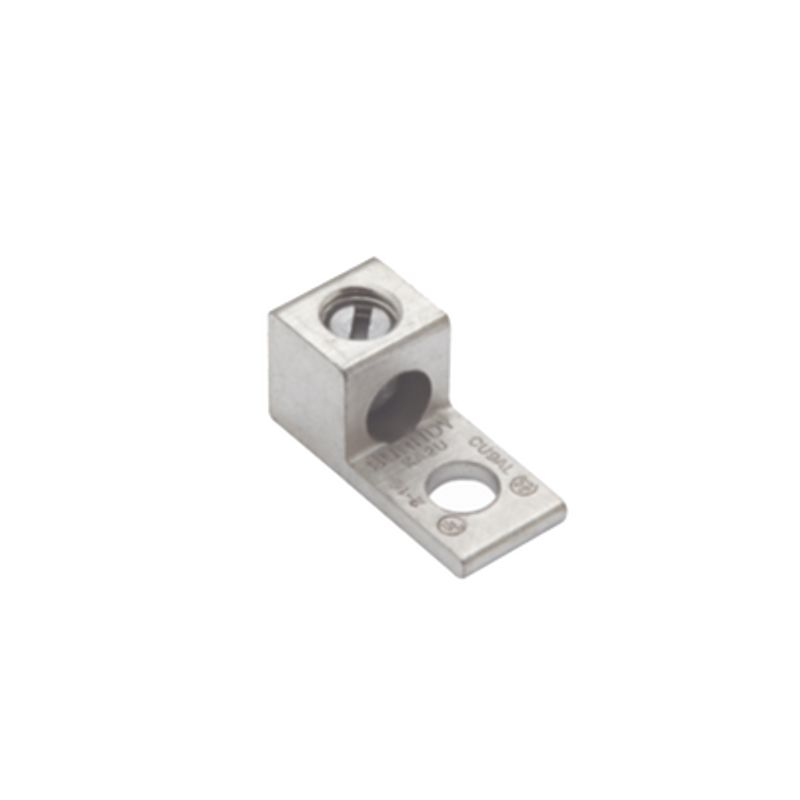 Terminal Universal De Aluminio Estanado/ 1 Orificio Para Calibre  14 2 Awg / Perno De 1/4 / Para Conductores De Al Y Cu.