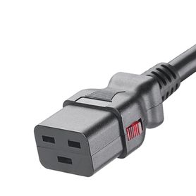 cable de alimentación eléctrica con bloqueo de seguridad de iec c20 a iec c19 60 cm de largo color negro paquete de 10 piezas22