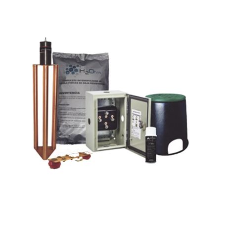 kit de tierra fisica con electrodo magnetoactivo capacidad max 400 amp