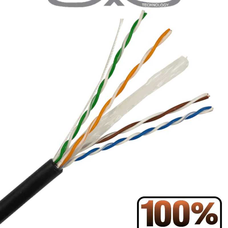 Saxxon Outp6cop305ne  Bobina De Cable Utp Cat6 100 Cobre/ 305 Metros/ Uso Exterior/ Cubierta Ldpe/ 4 Pares/ Soporta Pruebas De R