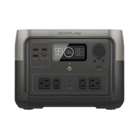 ecoflow river 2 max  estación de energia portátil 512wh litio lfp  4 ac 500 w max 1000w  1 usbc 100w  3 usb a 12w  cargador de 