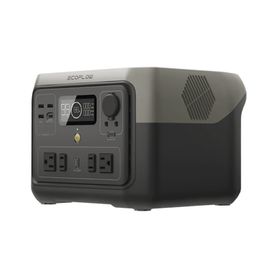 ecoflow river 2 max  estación de energia portátil 512wh litio lfp  4 ac 500 w max 1000w  1 usbc 100w  3 usb a 12w  cargador de 
